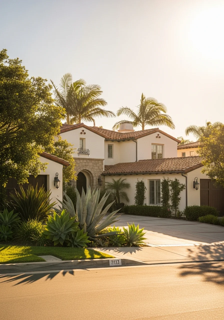 Carlsbad residential home with mature landscaping and architectural detail typical of the city's upscale neighborhoods.